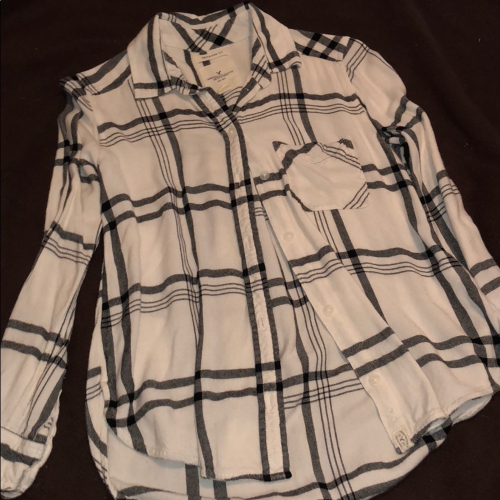 american eagle boyfriend fit flannel
